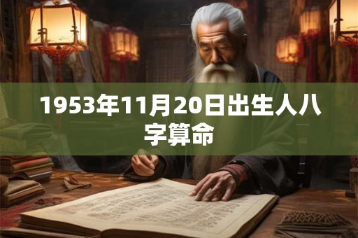 1953年11月20日出生人八字算命