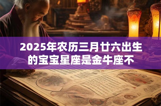2025年农历三月廿六出生的宝宝星座是金牛座不