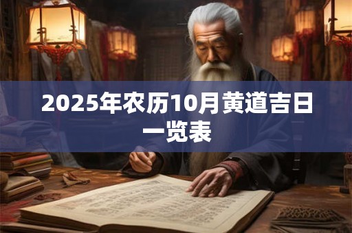 2025年农历10月黄道吉日一览表