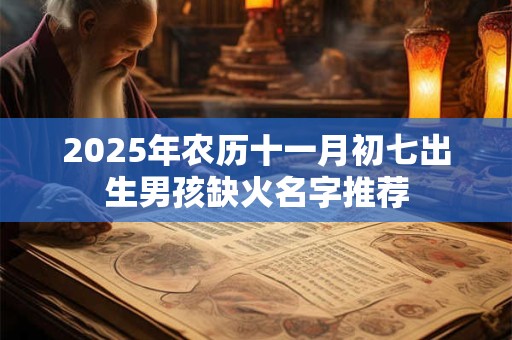 2025年农历十一月初七出生男孩缺火名字推荐
