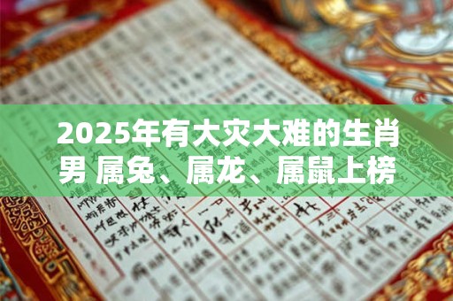 2025年有大灾大难的生肖男 属兔、属龙、属鼠上榜