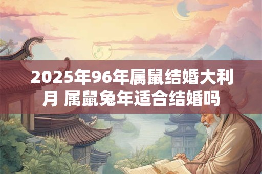 2025年96年属鼠结婚大利月 属鼠兔年适合结婚吗