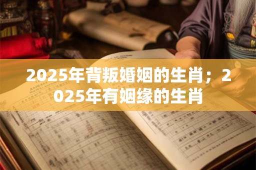 2025年背叛婚姻的生肖；2025年有姻缘的生肖
