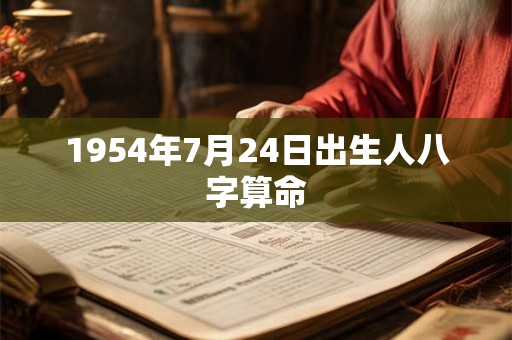 1954年7月24日出生人八字算命