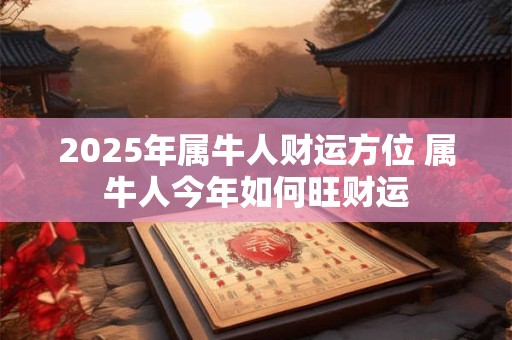 2025年属牛人财运方位 属牛人今年如何旺财运