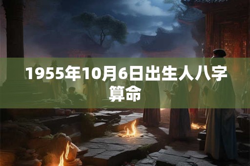 详细阅读:1955年10月6日出生人八字算命 1955年10月6日出生人八字算命