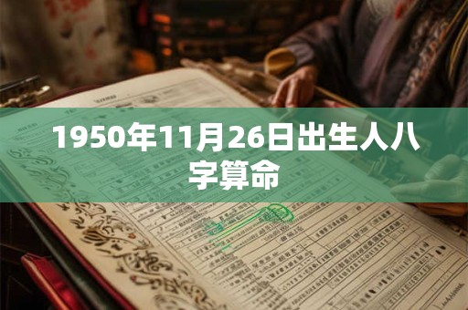 1950年11月26日出生人八字算命