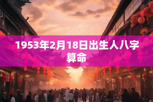 1953年2月18日出生人八字算命