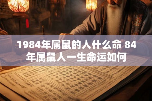 1984年属鼠的人什么命 84年属鼠人一生命运如何
