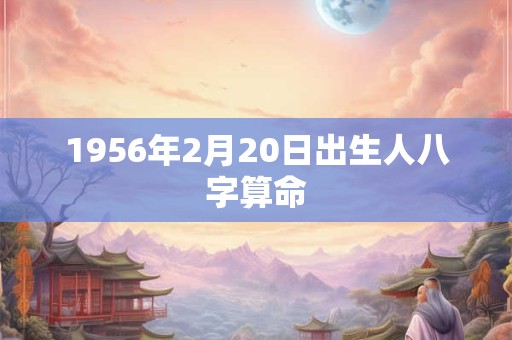 1956年2月20日出生人八字算命