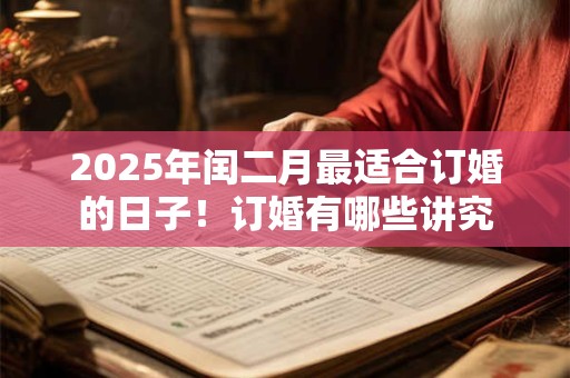 2025年闰二月最适合订婚的日子！订婚有哪些讲究