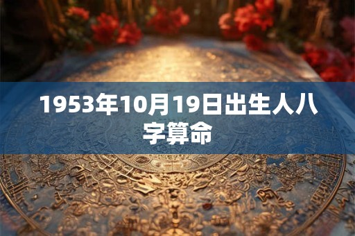 1953年10月19日出生人八字算命