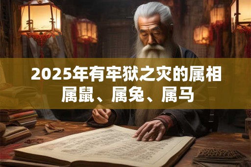 2025年有牢狱之灾的属相 属鼠、属兔、属马
