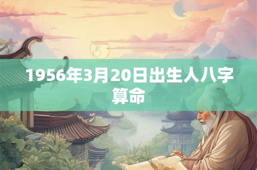1956年3月20日出生人八字算命