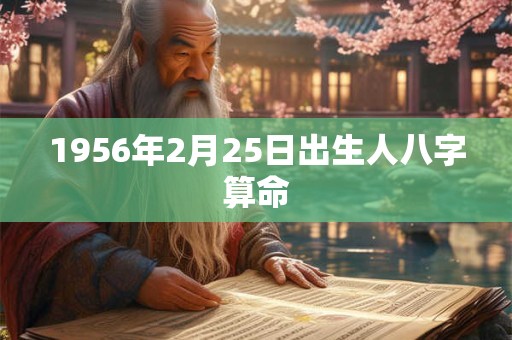 1956年2月25日出生人八字算命