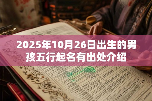 2025年10月26日出生的男孩五行起名有出处介绍
