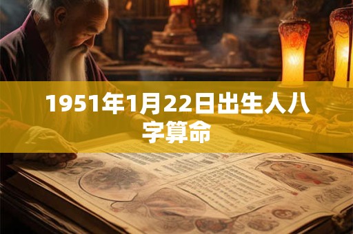 1951年1月22日出生人八字算命