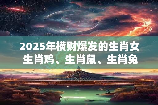 2025年横财爆发的生肖女 生肖鸡、生肖鼠、生肖兔