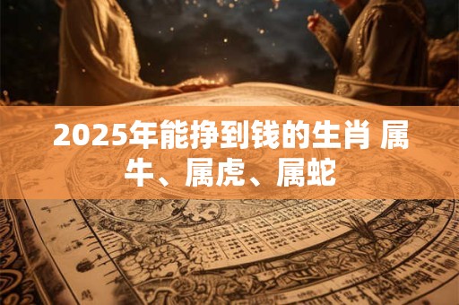 2025年能挣到钱的生肖 属牛、属虎、属蛇