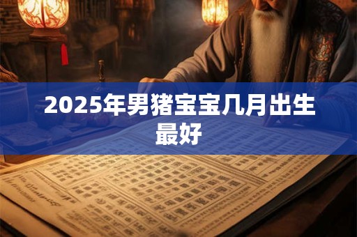 2025年男猪宝宝几月出生最好