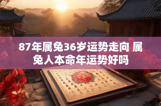 87年属兔36岁运势走向 属兔人本命年运势好吗