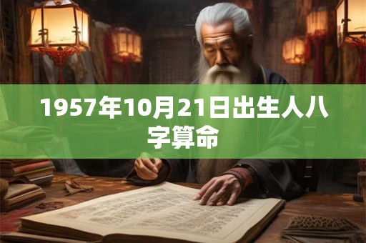 1957年10月21日出生人八字算命