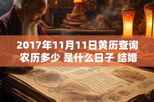 2017年11月11日黄历查询 农历多少 是什么日子 结婚吉时