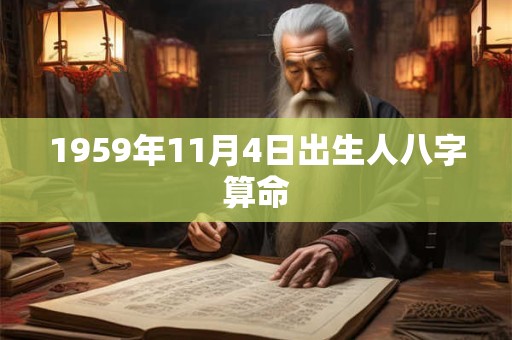 1959年11月4日出生人八字算命