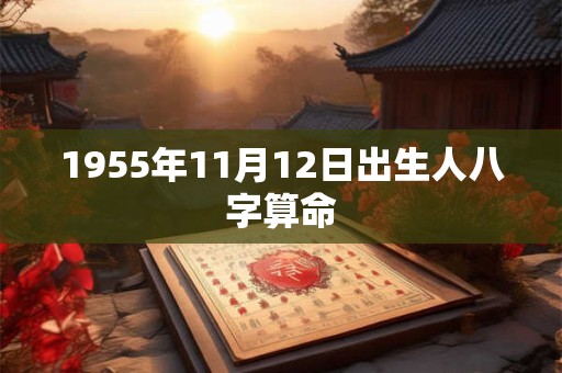 1955年11月12日出生人八字算命