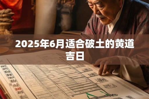 2025年6月适合破土的黄道吉日
