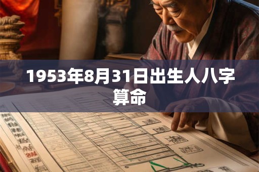 1953年8月31日出生人八字算命