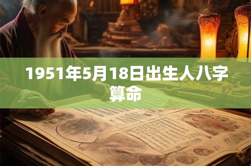 1951年5月18日出生人八字算命