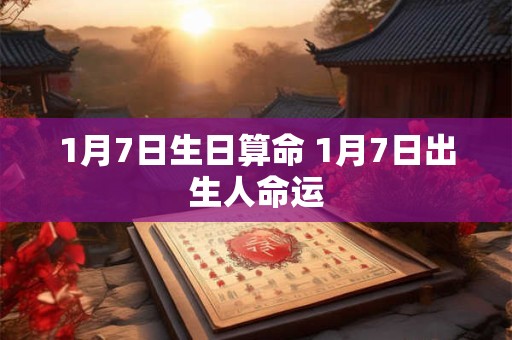 1月7日生日算命 1月7日出生人命运