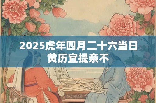 2025虎年四月二十六当日黄历宜提亲不