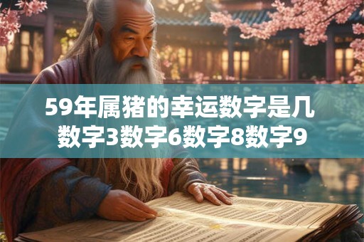 59年属猪的幸运数字是几 数字3数字6数字8数字9