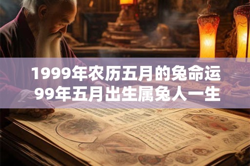 1999年农历五月的兔命运 99年五月出生属兔人一生命运如何