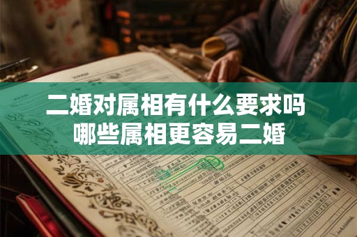 二婚对属相有什么要求吗 哪些属相更容易二婚