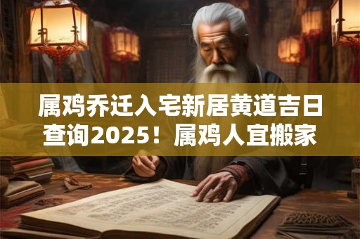 属鸡乔迁入宅新居黄道吉日查询2025！属鸡人宜搬家的吉日一览表