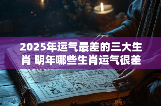 2025年运气最差的三大生肖 明年哪些生肖运气很差
