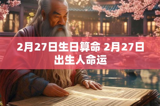 2月27日生日算命 2月27日出生人命运
