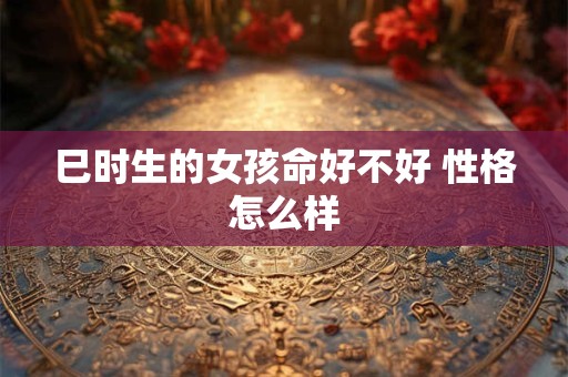 巳时生的女孩命好不好 性格怎么样