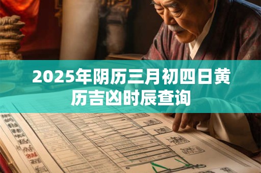 2025年阴历三月初四日黄历吉凶时辰查询