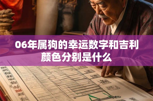 06年属狗的幸运数字和吉利颜色分别是什么