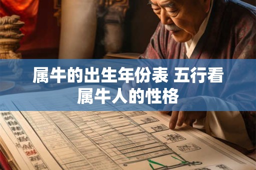 属牛的出生年份表 五行看属牛人的性格