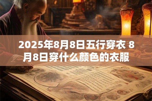 2025年8月8日五行穿衣 8月8日穿什么颜色的衣服