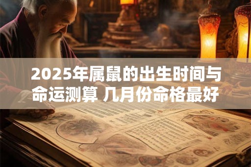 2025年属鼠的出生时间与命运测算 几月份命格最好