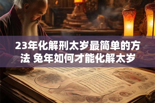 23年化解刑太岁最简单的方法 兔年如何才能化解太岁