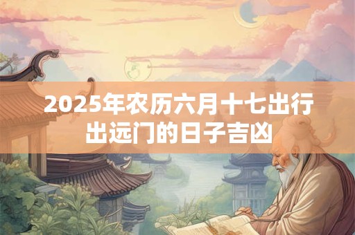 2025年农历六月十七出行出远门的日子吉凶