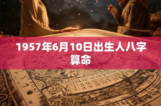 1957年6月10日出生人八字算命