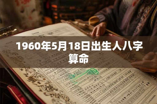 1960年5月18日出生人八字算命